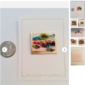 BONNIE DESIGNS!  Georgia O’Keeffe inspired art pin!  Unique!